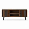 Meuble TV rectangulaire noyer en panneaux MDF plaqués 160 x 40 x 60 cm