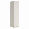 Colonne de rangement pour meuble TV blanc en panneaux de particules mélaminés rectangulaire 40 x 35 x 180 cm