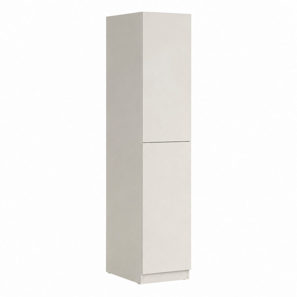 Colonne de rangement pour meuble TV blanc en panneaux de particules mélaminés rectangulaire 40 x 35 x 180 cm